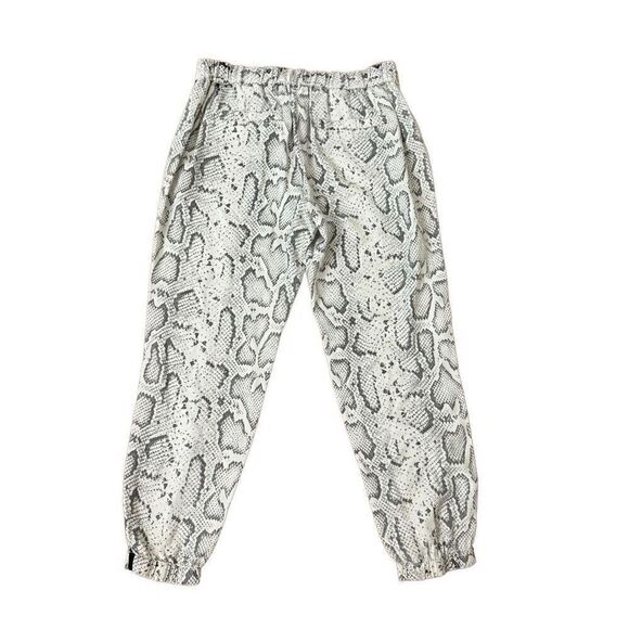 Pam & Gela Snake Print Jogger Pants Cropped Size Medium - Picture 2 of 5